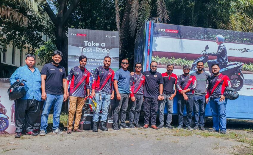 Test Ride of TVS Sales Point
